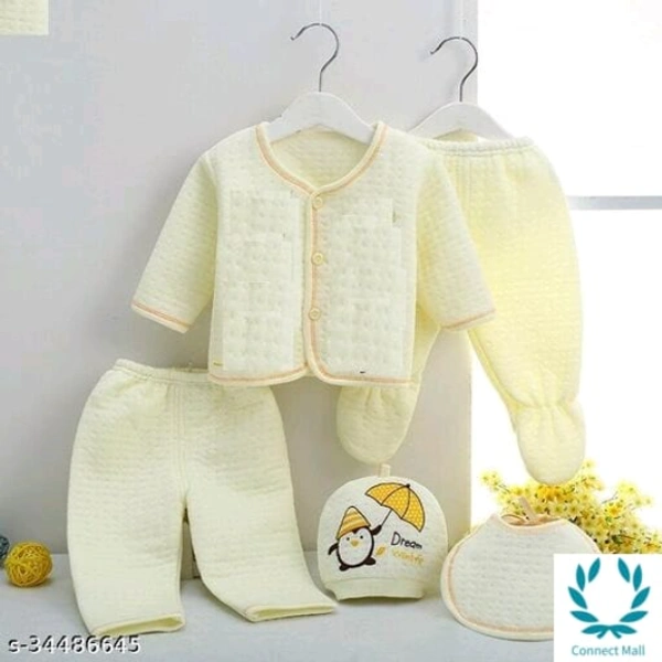 StylishNewborn Baby Clothes Set - 0-6 Months, Light Yellow